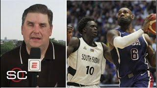 Brian Windhorst has latest update on Team USA starting line up & injury status vs. South Sudan