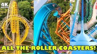 Riding ALL the Roller Coasters at Busch Gardens Williamsburg 4K Front Seat Onride POV