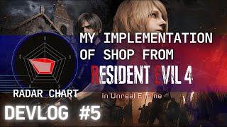 Creating my implementation of Resident Evil 4 remake shop in Unreal Engine 5 Devlog #5 Radar Chart