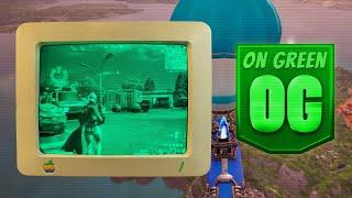 OG Fortnite on a Green CRT Monitor