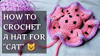 Tutorial Topi Kucing Rajut Mudah dan Simpel  How to Crochet a Cat Hat - Easy and Simple