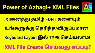 Power of அழகி+ XML filesEasily modify ANY key mapping in themCreate “Your Own” XML files too