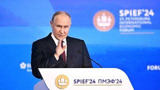 Владимир Путин принял участие в пленарном заседании XXVII ПМЭФ. 7 июня 2024 года