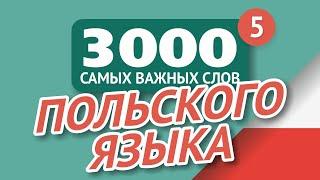   ПОЛЬСКИЕ СЛОВА – ЧАСТЬ #5 - 3000 самых важных слов 