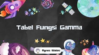 Tabel Fungsi Gamma