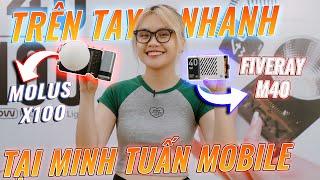 Trên tay nhanh đèn MolusX100 và Fiveray M40 nhà Zhiyun tại Minh tuấn Mobile