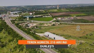 Teren pentru agricol de vânzare 210 ari. R6 Durlești  Acces mobil