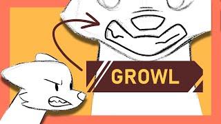 How to animate GROWLING