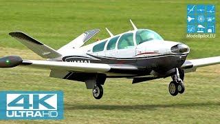 BEECHCRAFT BONANZA V35 TOMAHAWK AVIATION RC V-TAIL TOW PLANE F-SCHLEPP ASW 27 SEGELFLUGMESSE 4K