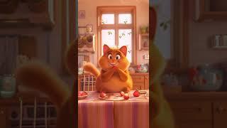 Cats like to eat fruit #cat #shorts #dogai #Luna #animation