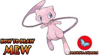 How To Draw Mew From Pokemon  Drawing Animals