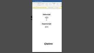 Subscript and Superscript in Word Shortcut Key  How to Use Them for Chemistry Equation  Word Tips