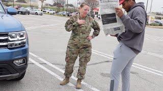 Cucumber PRANK On Military Lady #cucumberprank