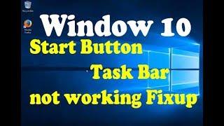 Windows 10 Start Button Task Bar Edge and Cortana Not Working - 100% Working Fixup