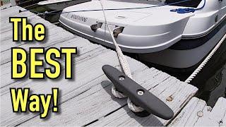 How To Tie Off in a Boat Slip - Spring Line Docking or Parking a Boat
