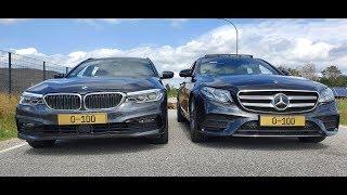 Mercedes-Benz E450 vs. BMW 540i Touring Race