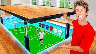 I Built a SECRET Soccer Field in My House