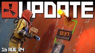 Wallpaper Digital clock Blowpipe? First look at new maps  Rust Update 16th August 2024