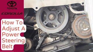 How To Easily Fix Power Steering Belt Noise By Yourself  Toyota Corolla 121 2NZ-FE