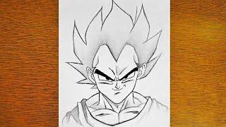 How To Draw Vegeta Step by Step - Vegeta Drawing Step by Step - Easy drawing ideas for beginners