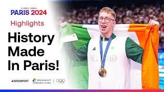 Irelands Daniel Wiffen makes history with Olympic 800m freestyle gold   #Paris2024 #Olympics