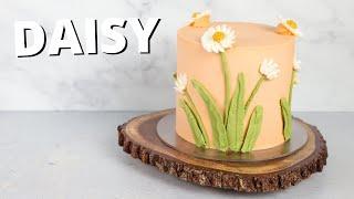 How to make a 3D Buttercream Daisy cake   Cake Decorating For Beginners 