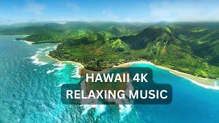 Hawaii 4k with piano relaxing music for stress relief