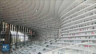 Amazing Newly-opened library in Chinas Tianjin becomes internet sensation