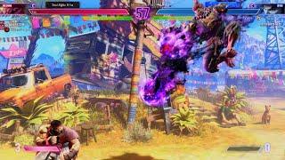 Street Fighter 6 playing as Shin Akuma in an online match