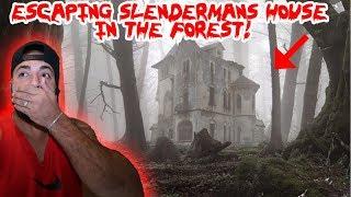 ESCAPING SLENDER MANS HOUSE IN THE WOODS *I CAUGHT HIM ON CAMERA*  MOE SARGI