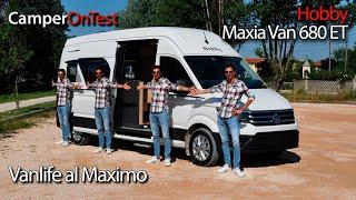 Hobby Maxia Van 680 ET meccanica VW Crafter doppio pavimento e tanto spazio a bordo