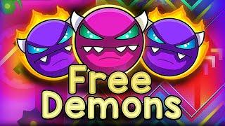 ALL SECRET WAY DEMONS Geometry Dash