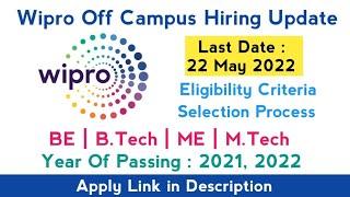 Wipro Latest Hiring Update 2022  Selection Process  Eligibility Criteria  Smart Learning