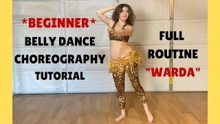 Beginner Belly Dance Choreography Tutorial  Warda Bellydance Superstars