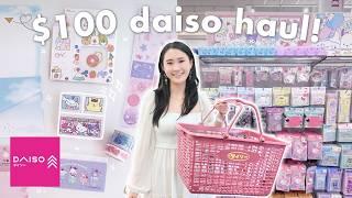 DAISO shop with me + huge haul  Sanrio stationery and more