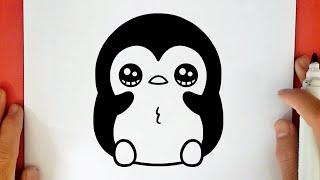 COMO DIBUJAR UN PINGÜINO KAWAII