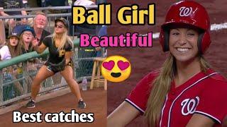 MLB  Beautiful Ballgirl - Amazing catch