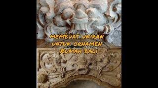 Ukiran motif Boma di media kayu untuk ornamen bangunan khas Bali