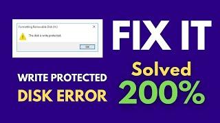 The disk is write protected Fix  Pen Drive Write Protected Problem Solution