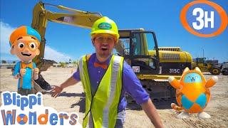 Blippi Explores an Excavator  Blippi & Blippi Wonders Videos for Kids