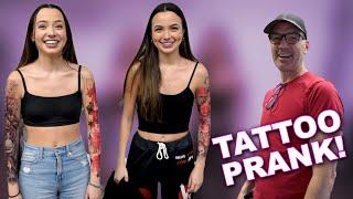 Tattoo Prank on Our Dad