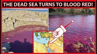 Pool of water next to the Dead Sea turns blood red before holy day of Yom Kippur Day of Atonement