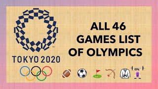 All games list of Tokyo Olympics  Tokyo Japan