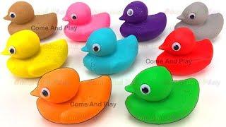 Learn Colors with Play Doh Ducks and Cups Surprise Toys