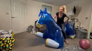 Inflatable horse ride overload