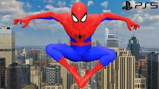 Spider-Man Remastered PS5 - Into The Spider-Verse Suit Free Roam Gameplay 4K 60FPS Performance RT