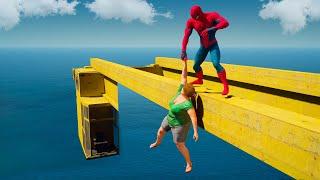 GTA 5 Spiderman Funny Ragdolls Jumps&Fails vol.11Euphoria Physics