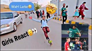 Road sKating kaRte Howe  Stadium Me Match DekHa Girls Reacts vlog  #Pakistan_Skating_Stars