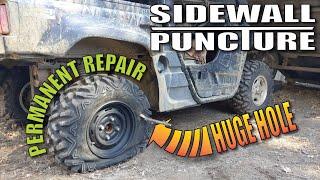 Tire Sidewall PUNCTURE permanent repair procedure