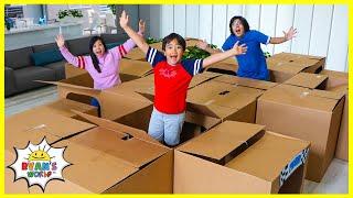 Box Fort Maze Ryans Mystery Playdate at Home Challenge